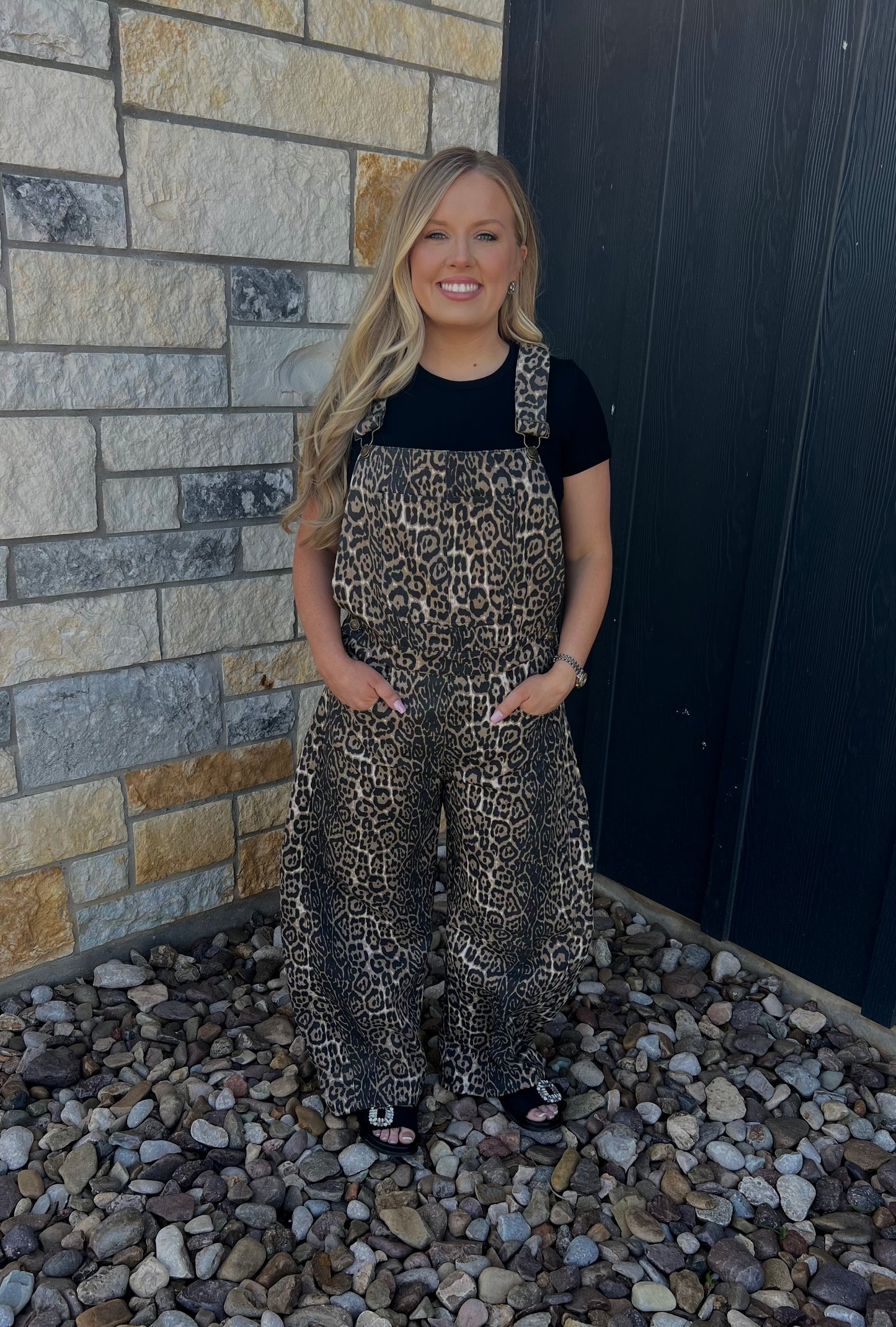 Barrel Style Cheetah Overalls