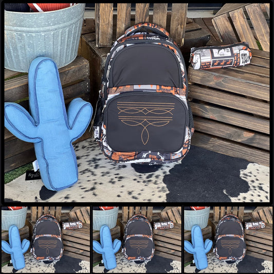 Bootstitch Bill in Rust and Black - Backpack